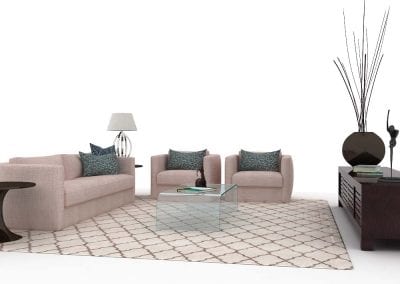 Living Room Virtual Staging Furniture